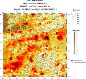 regional magnitude historical seismicity
