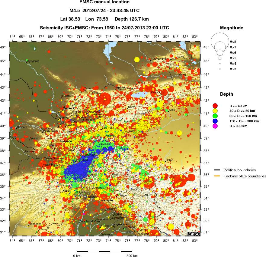 wide historical seismicity