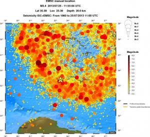 regional magnitude historical seismicity