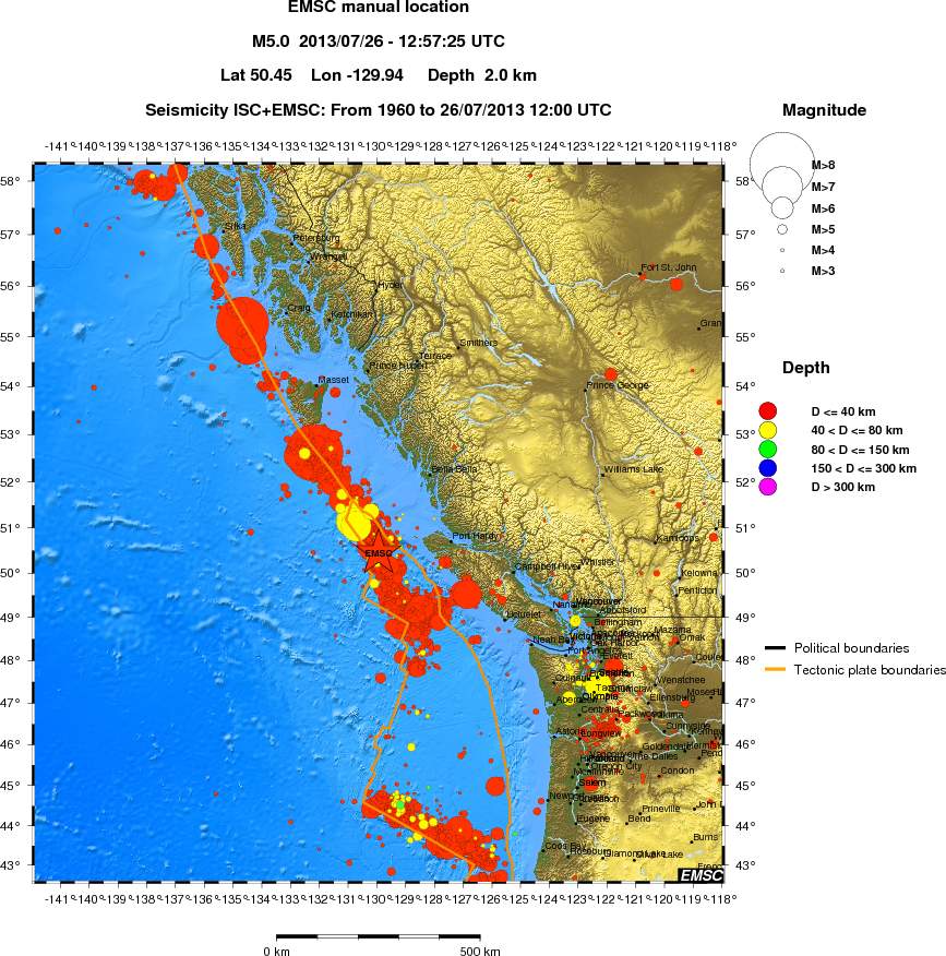 wide historical seismicity