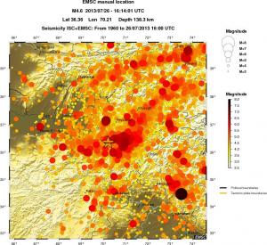 regional magnitude historical seismicity