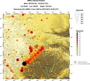 regional magnitude historical seismicity
