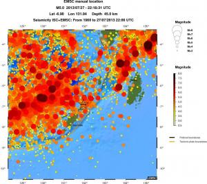 regional magnitude historical seismicity