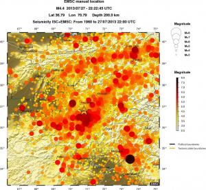 regional magnitude historical seismicity
