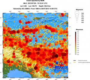 regional magnitude historical seismicity