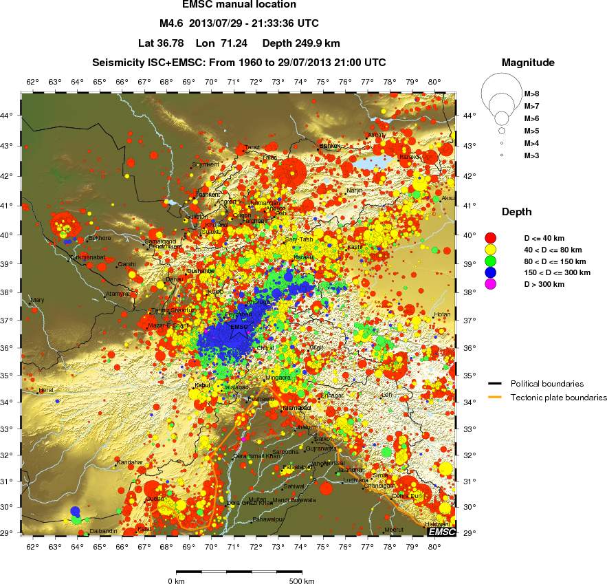 wide historical seismicity