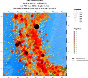 regional magnitude historical seismicity