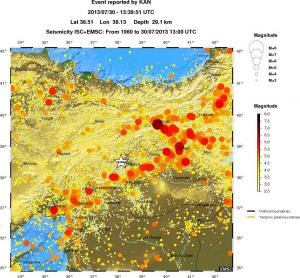 regional magnitude historical seismicity