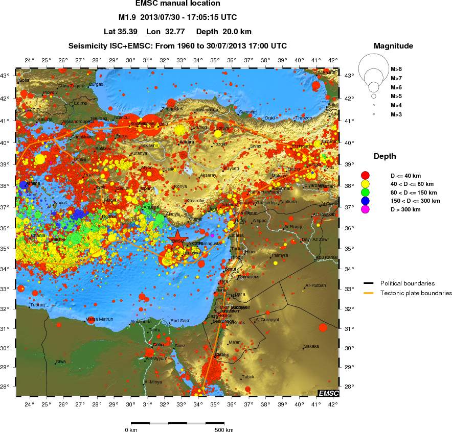 wide historical seismicity