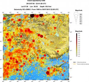 regional magnitude historical seismicity
