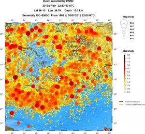 regional magnitude historical seismicity