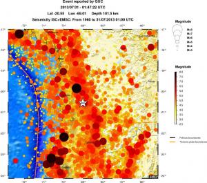 regional magnitude historical seismicity