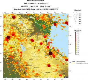 regional magnitude historical seismicity