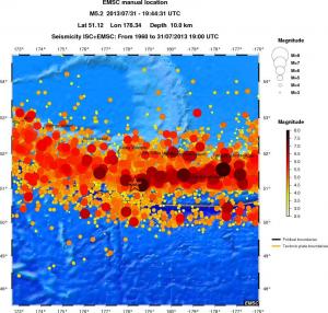 regional magnitude historical seismicity