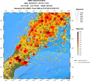 regional magnitude historical seismicity