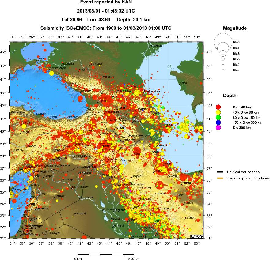 wide historical seismicity