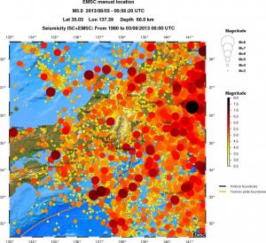 regional magnitude historical seismicity