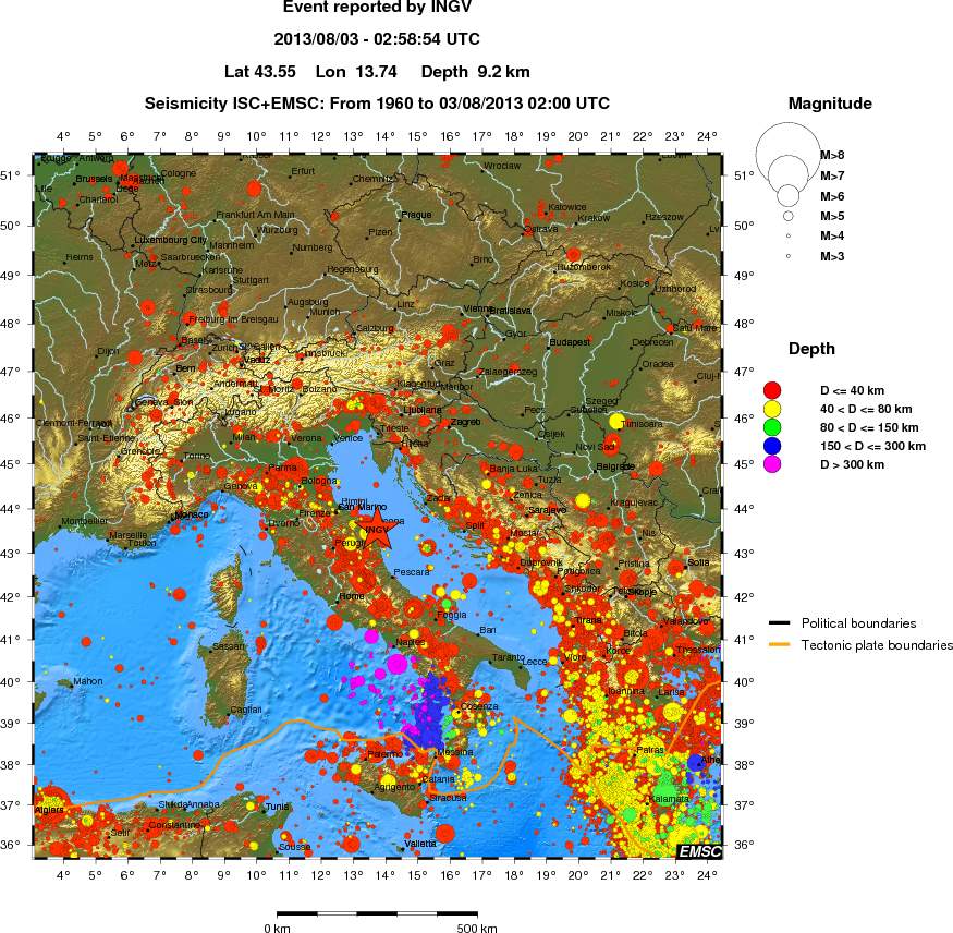 wide historical seismicity
