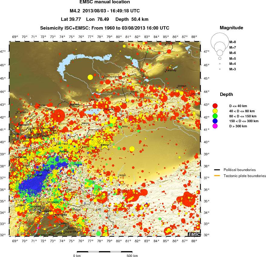 wide historical seismicity