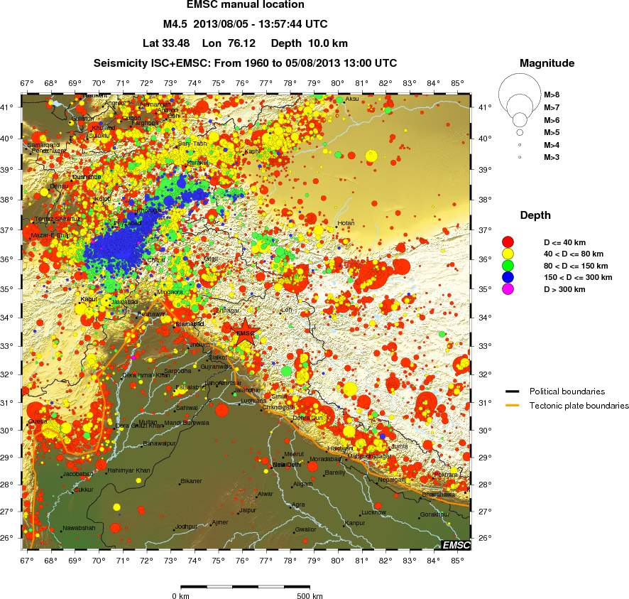 wide historical seismicity