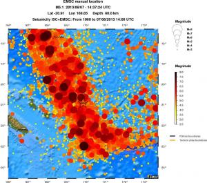regional magnitude historical seismicity
