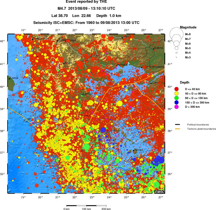 regional historical seismicity