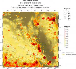 regional magnitude historical seismicity