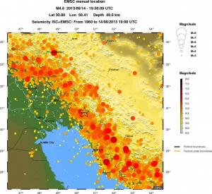 regional magnitude historical seismicity