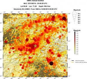 regional magnitude historical seismicity