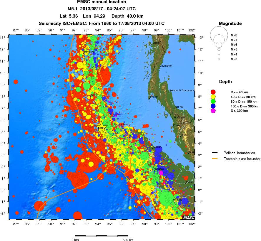 wide historical seismicity