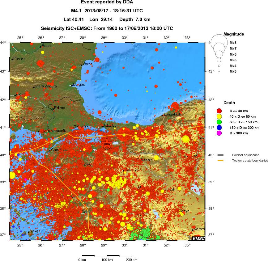 regional historical seismicity