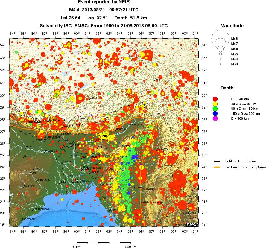 wide historical seismicity