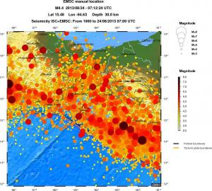 regional magnitude historical seismicity
