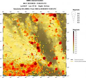 regional magnitude historical seismicity