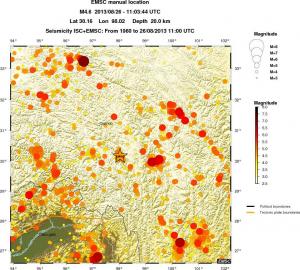 regional magnitude historical seismicity