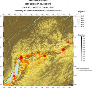 regional magnitude historical seismicity