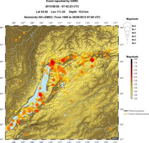 regional magnitude historical seismicity