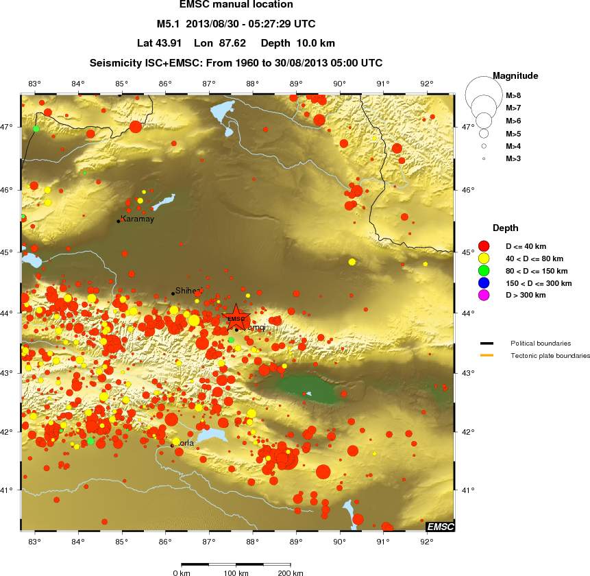 regional historical seismicity