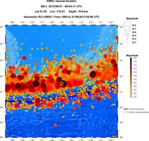 regional magnitude historical seismicity