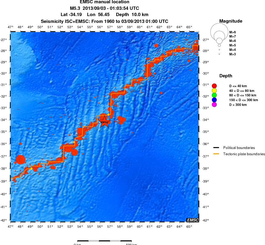 wide historical seismicity