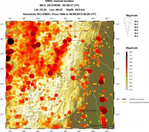 regional magnitude historical seismicity