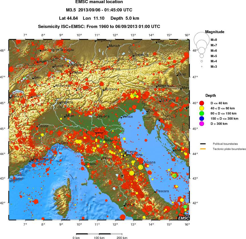 regional historical seismicity