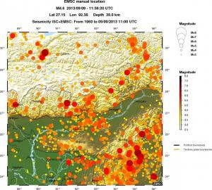 regional magnitude historical seismicity