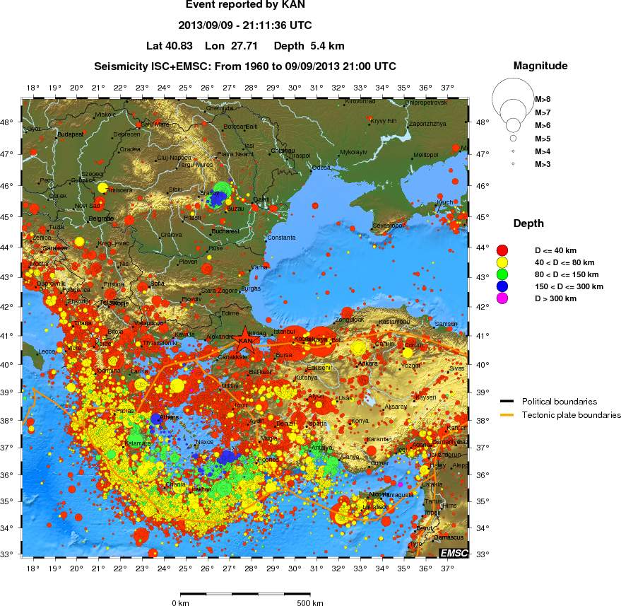 wide historical seismicity