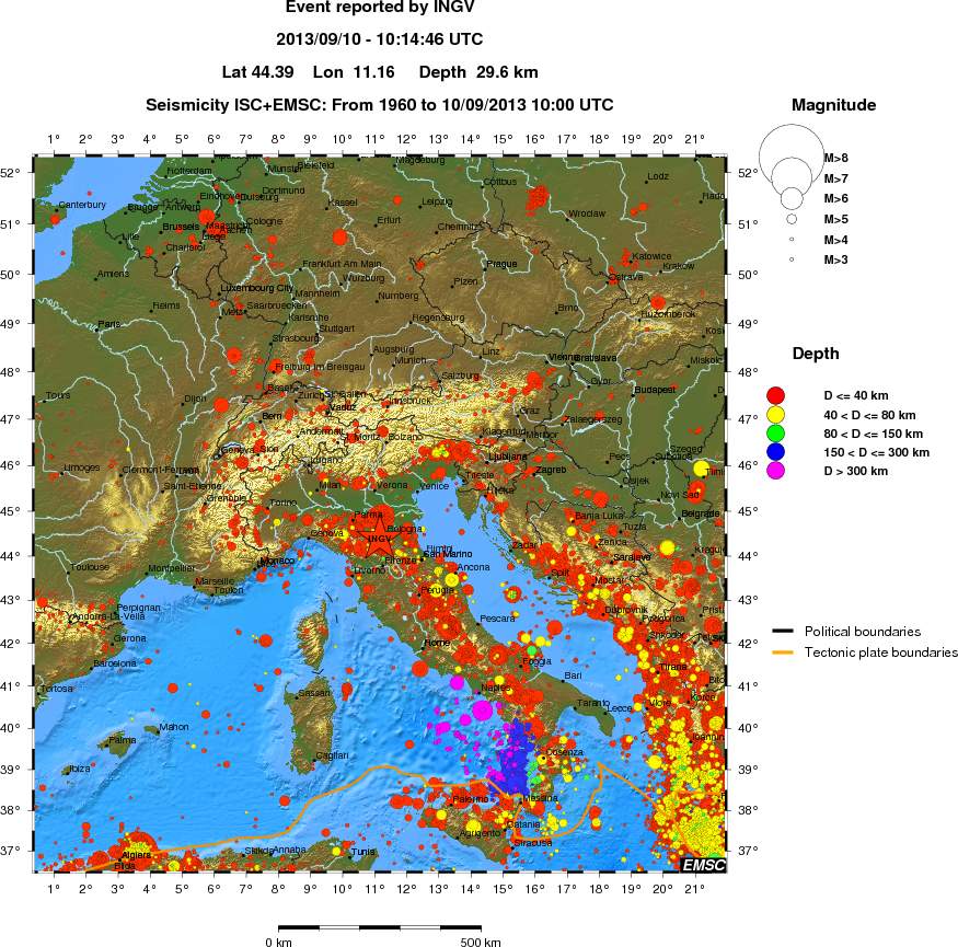 wide historical seismicity