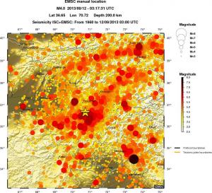 regional magnitude historical seismicity