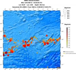 regional magnitude historical seismicity