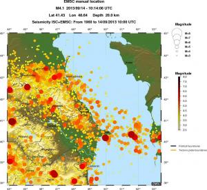 regional magnitude historical seismicity