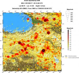 regional magnitude historical seismicity