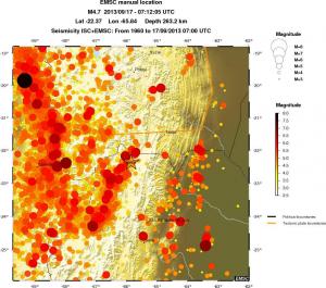regional magnitude historical seismicity
